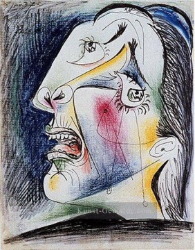  femme Kunst - La femme qui pleure 0 1937 kubistisch